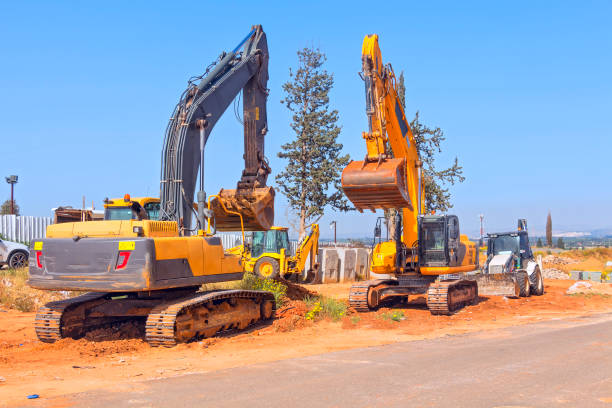 Construction of a residential area in Israel. Construction of a residential area in Israel.